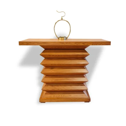 Geometric Stair-Step Console Table
