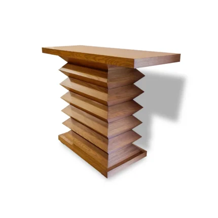 Geometric Stair-Step Console Table